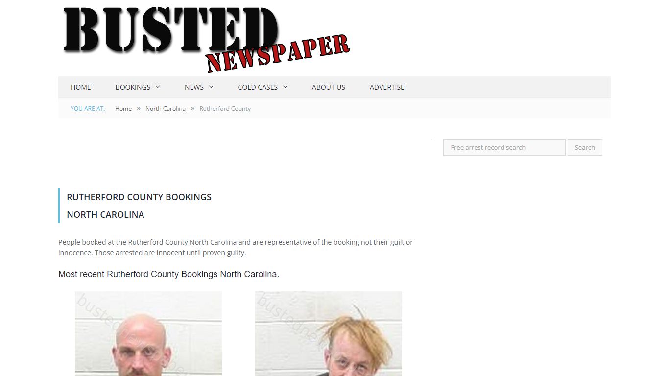 Rutherford County, NC Mugshots - BUSTEDNEWSPAPER.COM